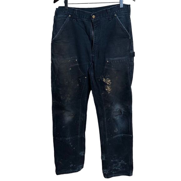 VTG Carhartt Double Knee Pants USA 33X33 - Picture 1 of 6